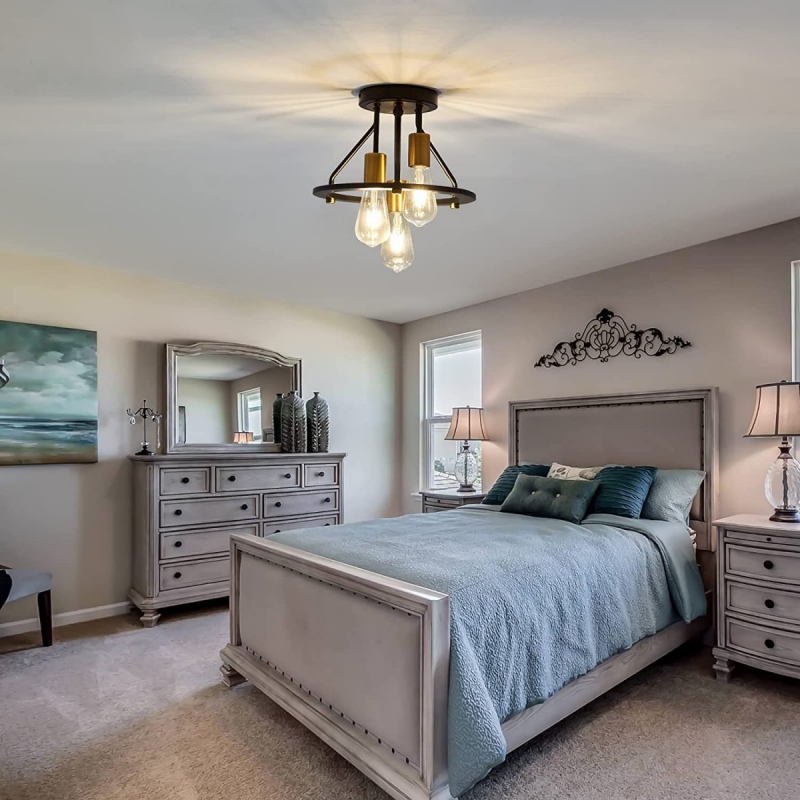 Semi flush mount lighting bedroom