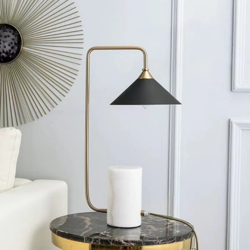 Modern contemporary white marble desk lamp