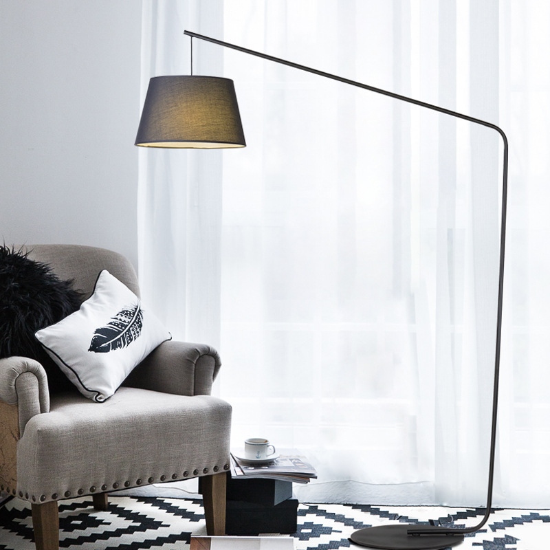 Arc black floor lamp