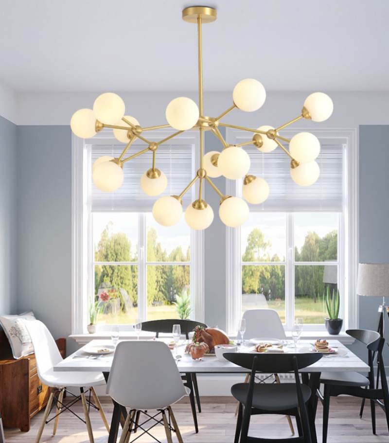 Dining room sputnik chandelier gold