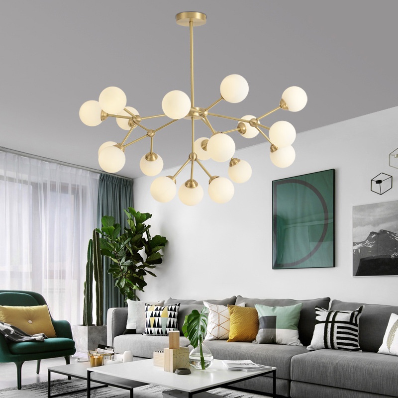 Large sputnik chandelier living room