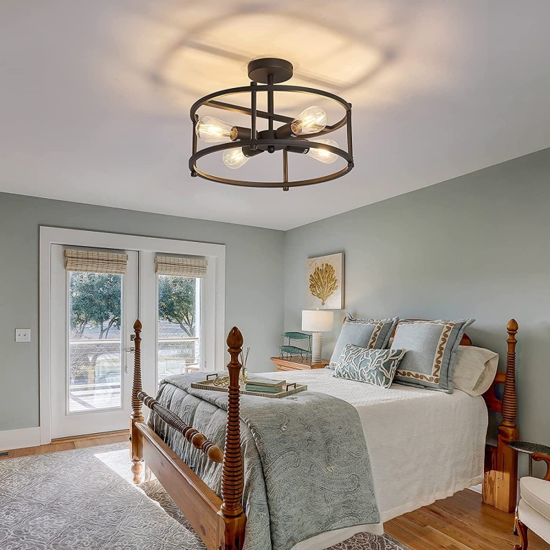 Bedroom semi flush ceiling light