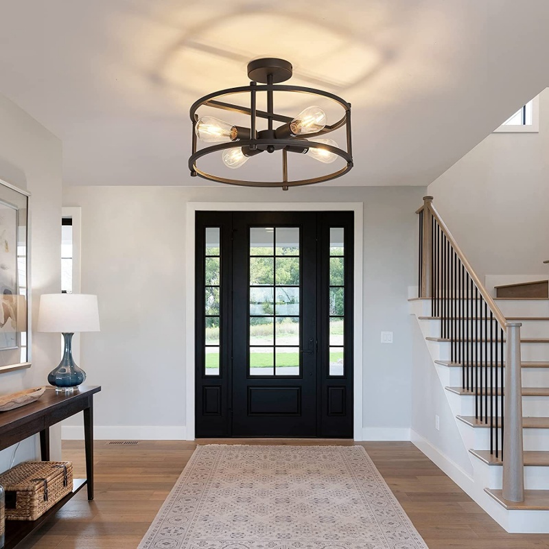 Modern farmhouse hallway lighting