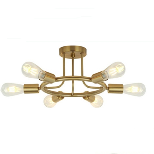 Brass semi flush light