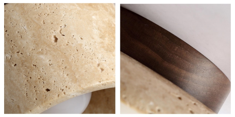 Stone flush mount lighting