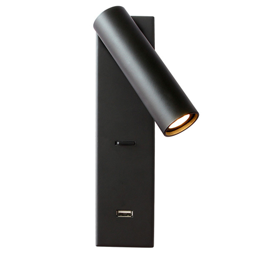 Bedside LED reading light with USB