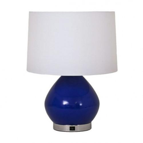 Blue ceramic table lamp