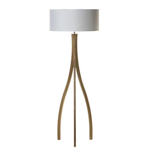 Wooden tripod floor lamp