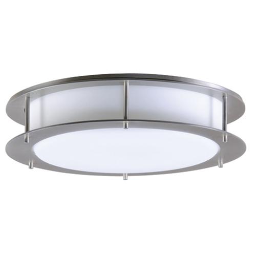 Satin nickel flush mount light