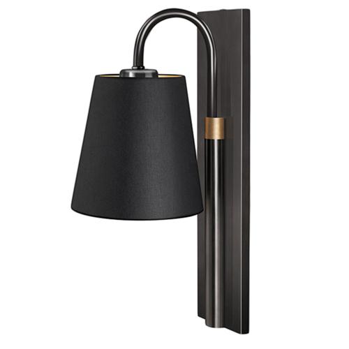 Matte black wall sconce