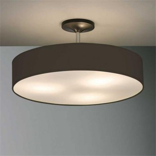 3 Light fabric shade semi flush mount