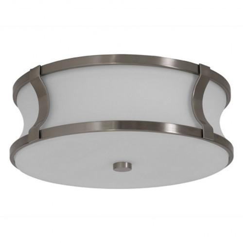 Brushed nickel flush mount light