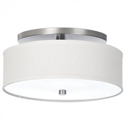 Drum shade semi flush mount light