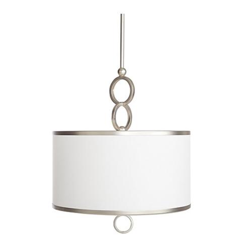 White drum pendant light