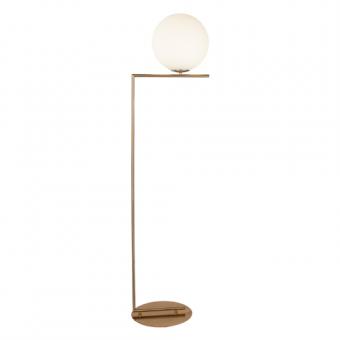 White globe floor lamp