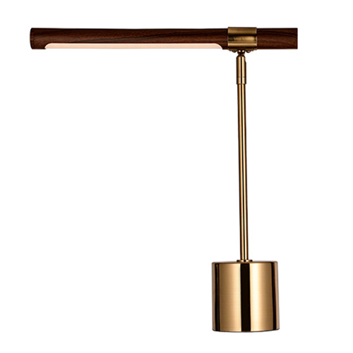China Modern Linear Walnut Wood Shade, Linear Wood Led Table Lamp