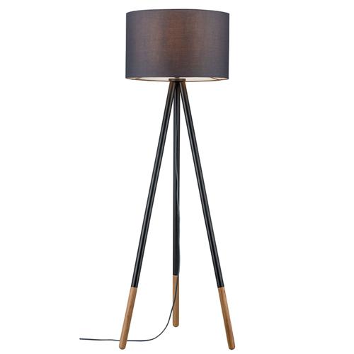 Black tripod floor lamp