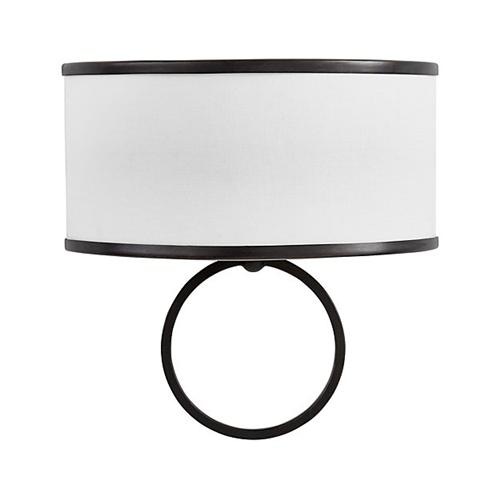 Half shade wall sconce