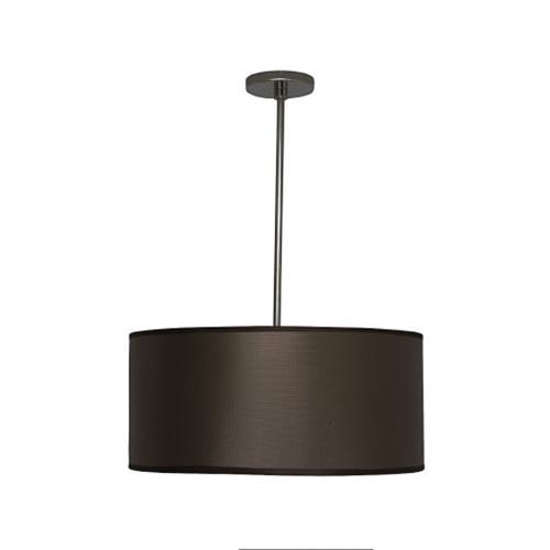 Black fabric drum pendant