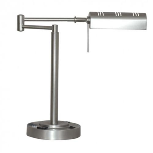 Desk lamp with USB port and power outlet