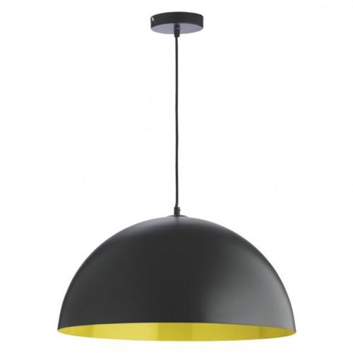 Black dome pendant light