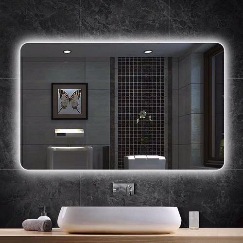 Rectangle backlit mirror