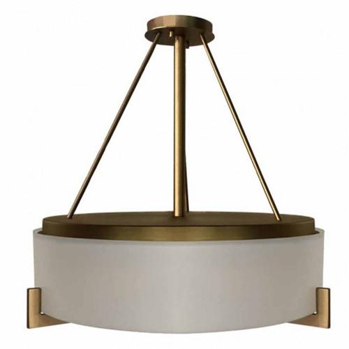 Frosted glass drum pendant light