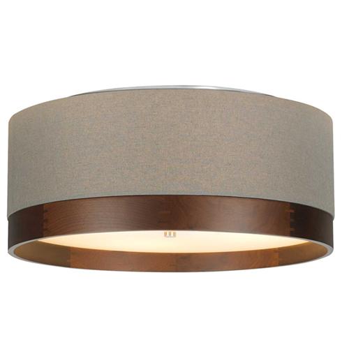 Fabric shade drum flush mount light