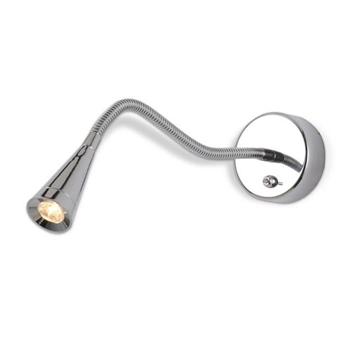 Gooseneck LED bedside reading light for headboard