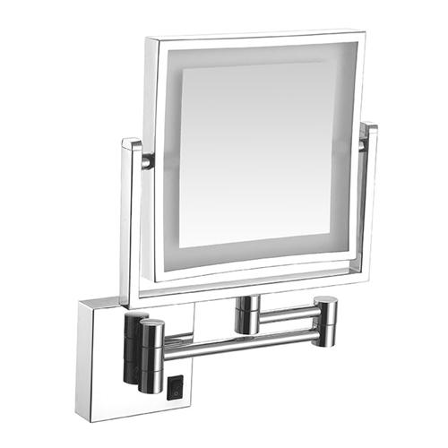 Square light up makeup mirror