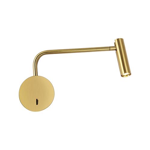 Brass wall LED reading lamp