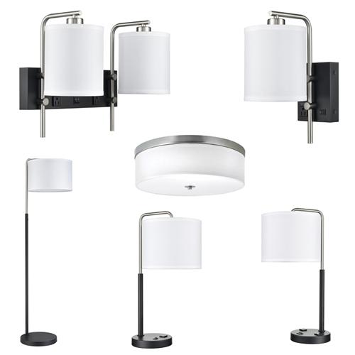 Black hotel lamps