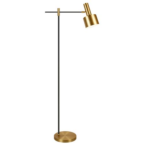 Modern black and brass floor lamp