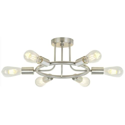 Mid century modern semi flush ceiling light