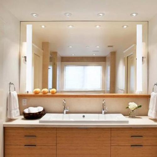 Rectangular framed LED lighted mirror