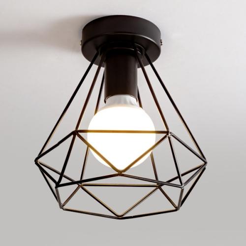 Geometric flush mount ceiling light