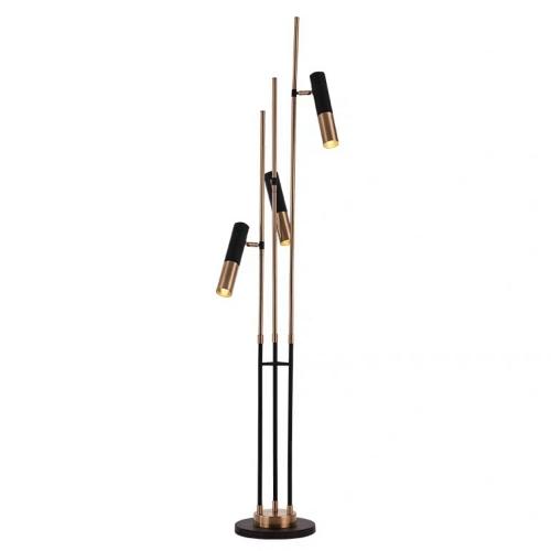 Floor lamp with 3 adjustable lights