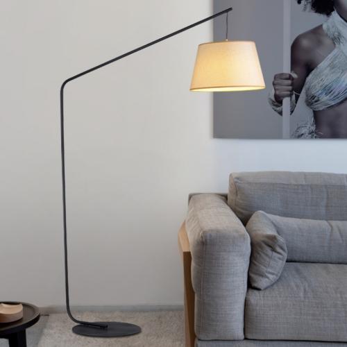 Large overarching floor lamp