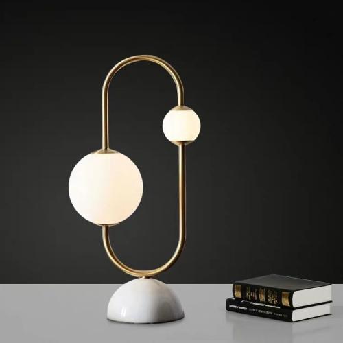 Two light globe desk lamp