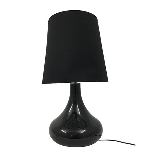Small black ceramic table lamp