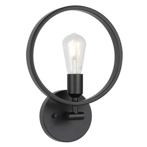 Industrial black wall sconce
